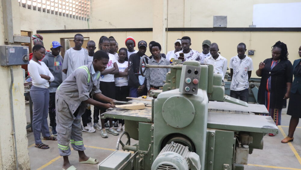 “St Martin CSA sponsored trainees using modern equipment at a Laikipia VTC”