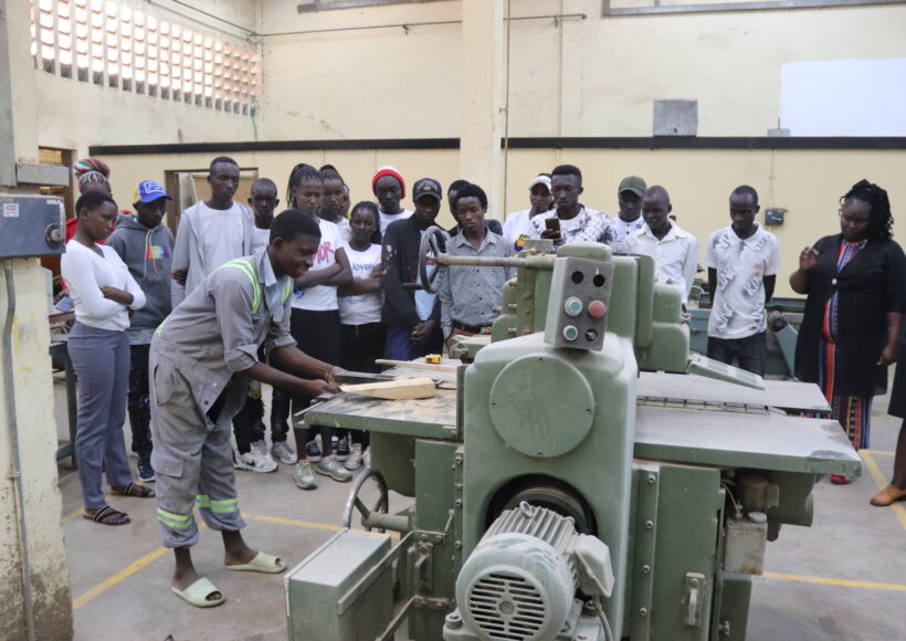 “St Martin CSA sponsored trainees using modern equipment at a Laikipia VTC”