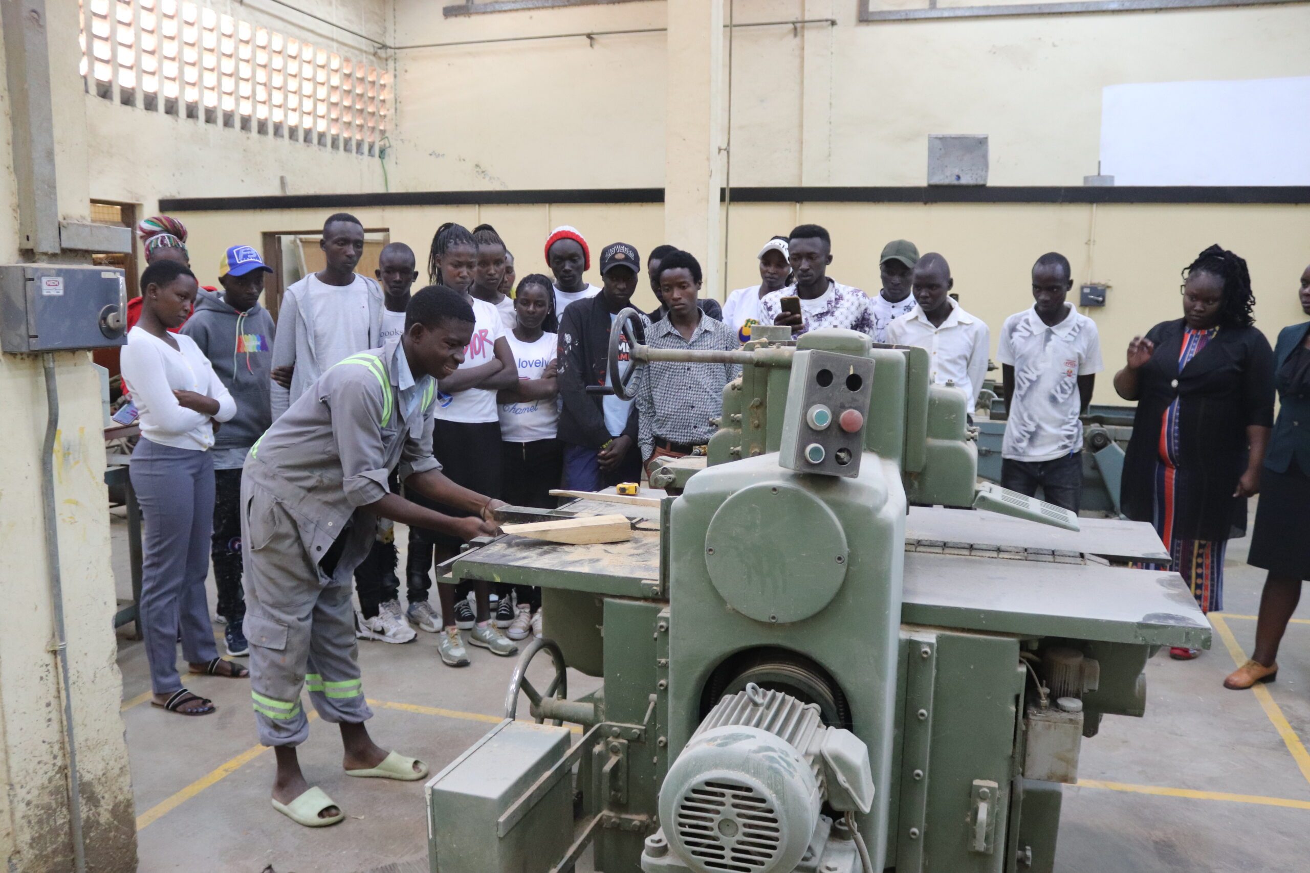 “St Martin CSA sponsored trainees using modern equipment at a Laikipia VTC”